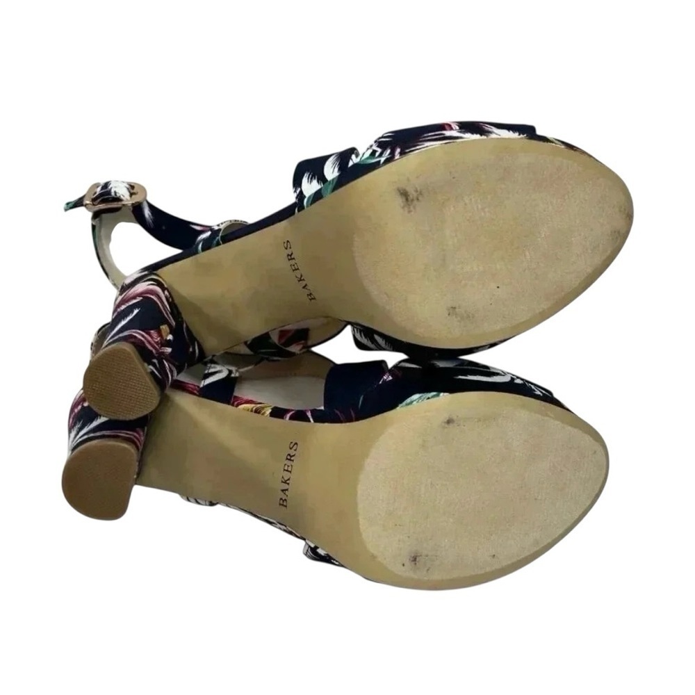 Bakers McCoy Size 8.5 Floral Tropical Heels Platforms Hawaiian - Picture 6 of 7